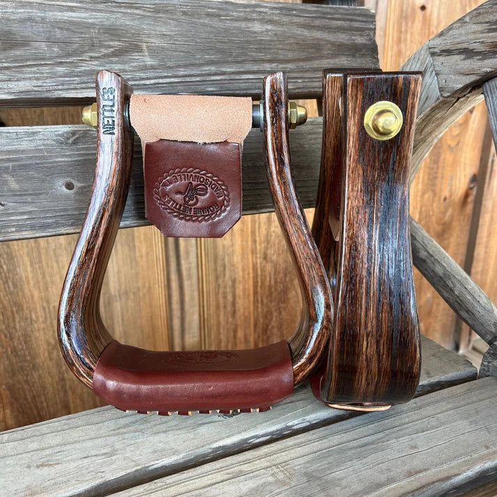 Nettles 3" Flatbottom Stirrups - Triple Finish