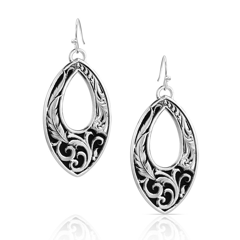 Montana Silversmiths Women's Shadow &amp; Shine Teardrop Dangle Earrings