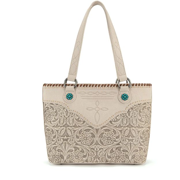 Montana West Floral Tote Bag - Tan