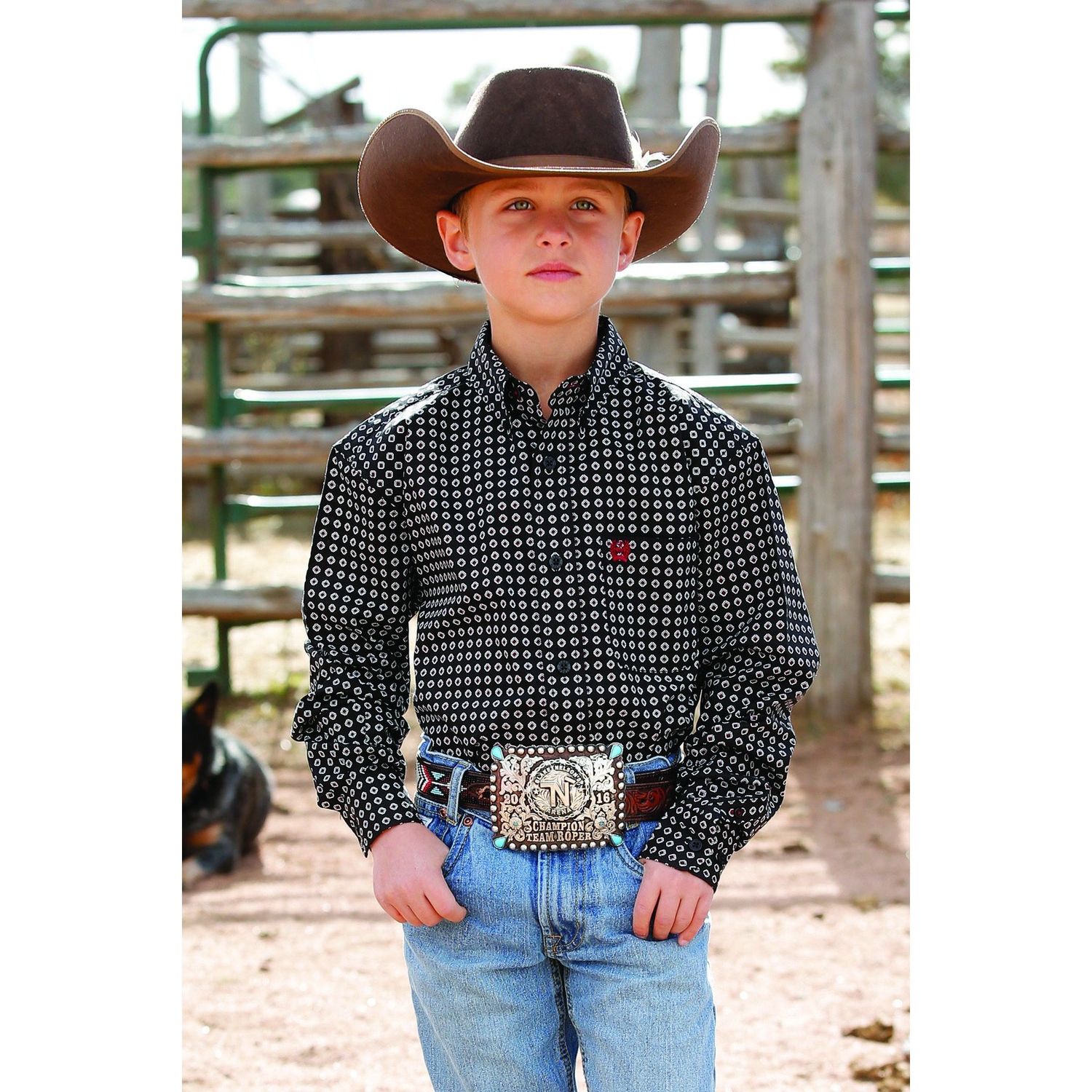 Cinch Boys LS Print Shirt - MTW7060240