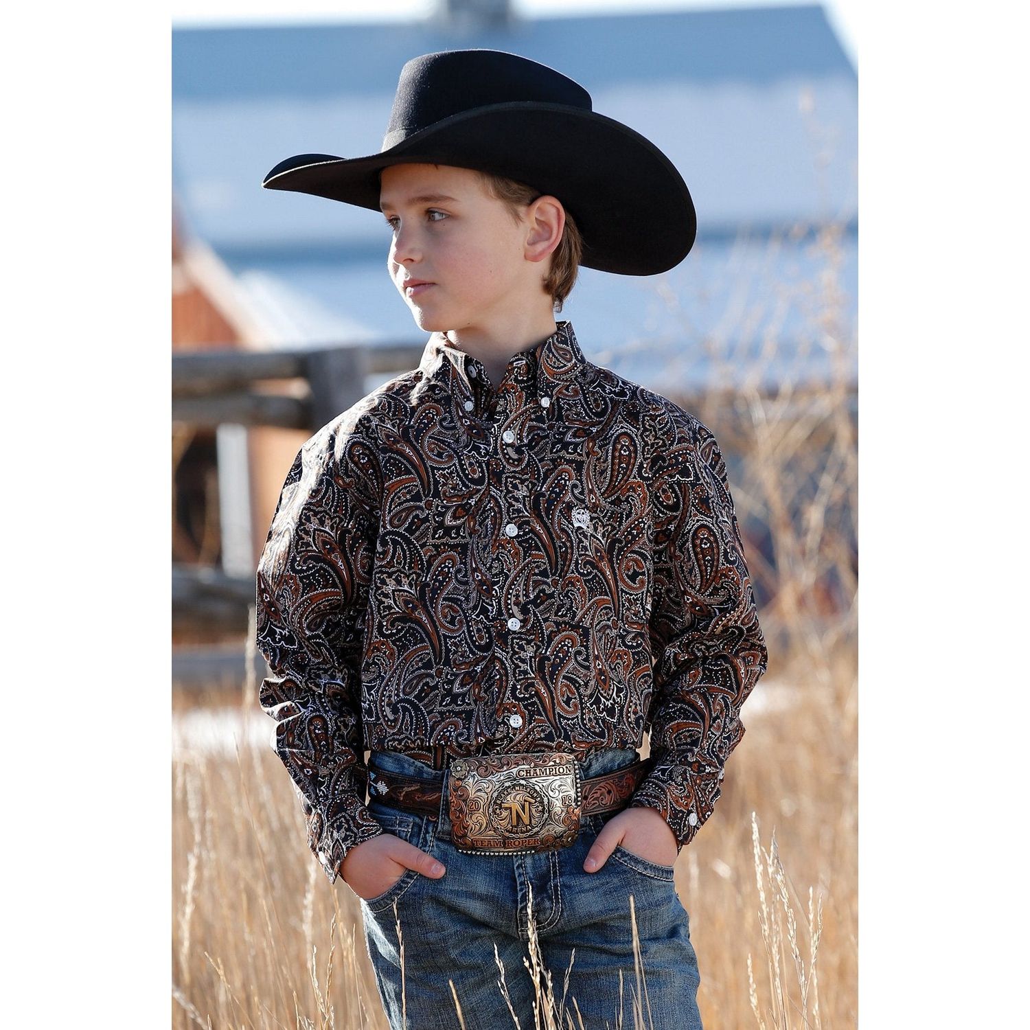 Cinch Boys LS Print Shirt - MTW7060265