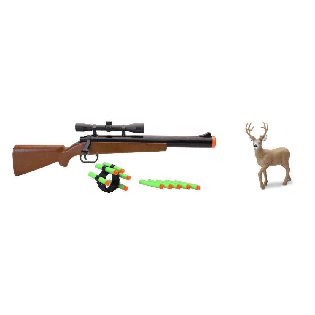 New Ray Toys Wildlife Hunter Foam Rife w/Wrist Band &amp; Deer Set