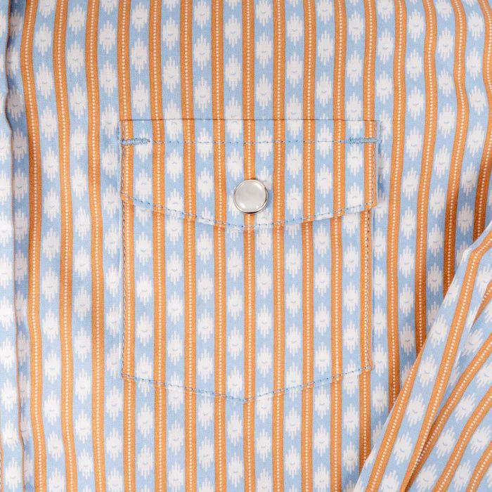 Panhandle Boy's 2 Pocket Long Sleeve Snap Shirt - Blue