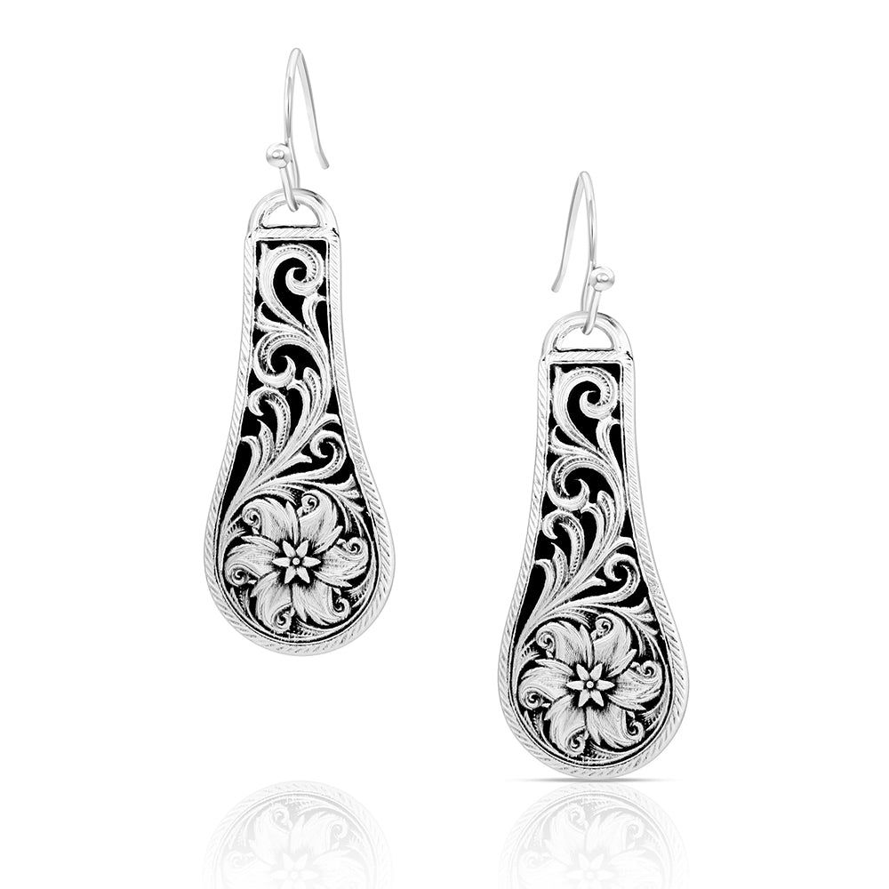 Montana Silversmiths Women's Desert Marigold Star Floral Dangle Earrings