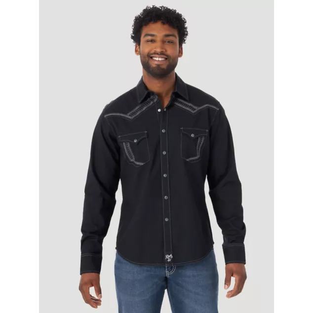 Wrangler Mens Rock 47 LS Western Shirt - MRC415X