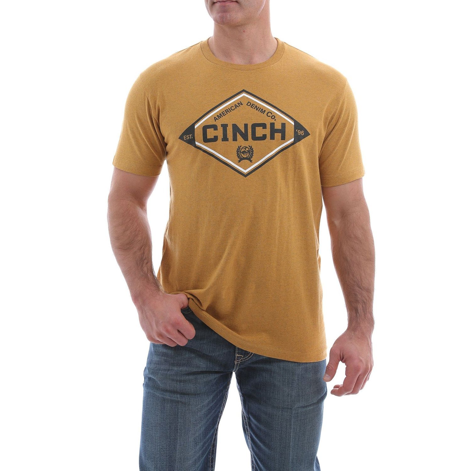 Cinch Mens SS Tee Gold - MTT1690423