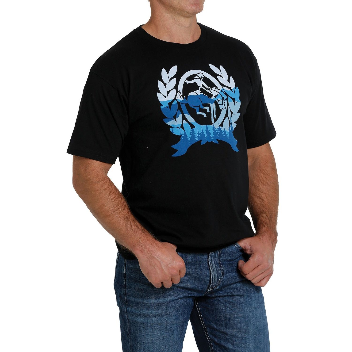Cinch Mens SS Tee Black - MTT1690451