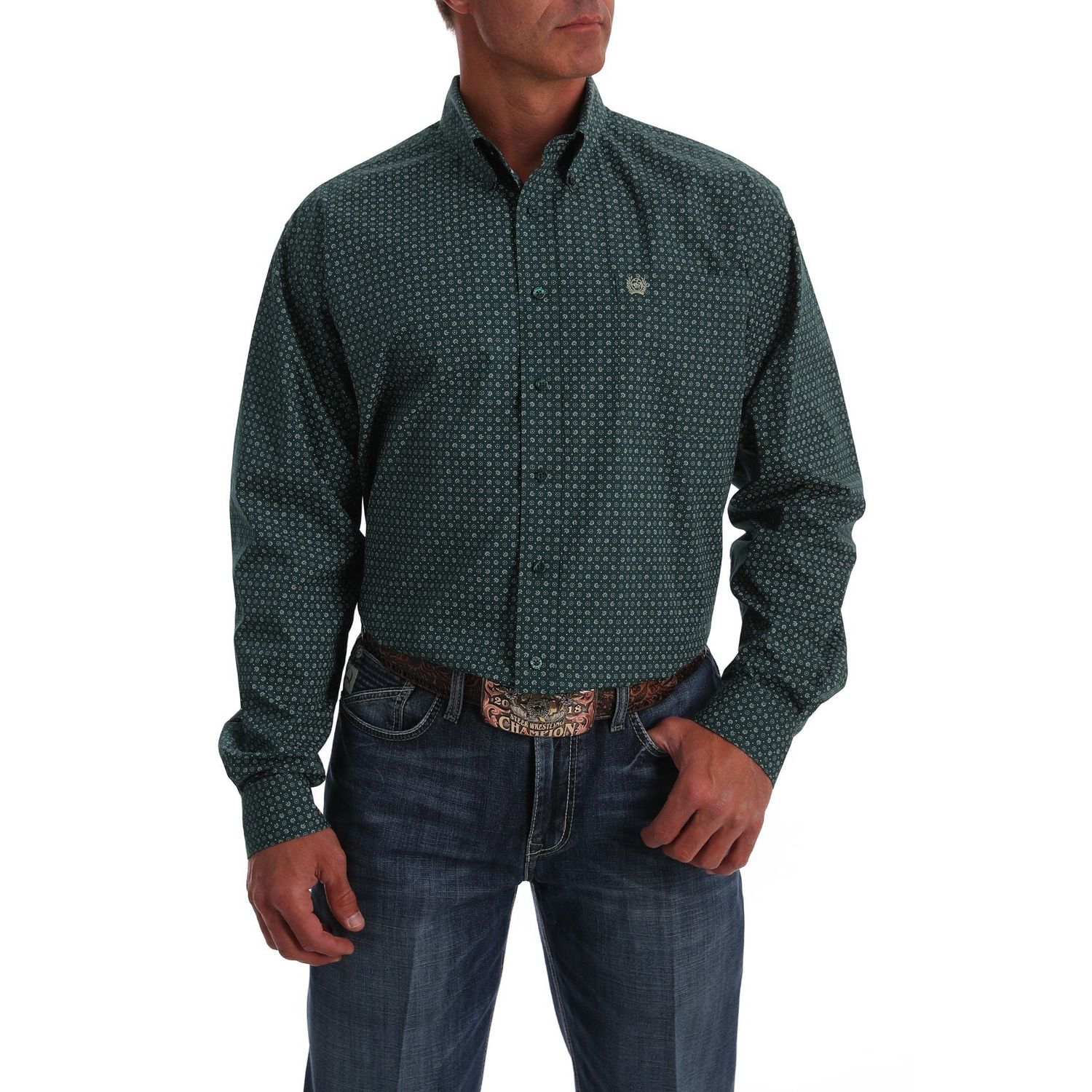 Cinch Mens LS Print Shirt - MTW1105049