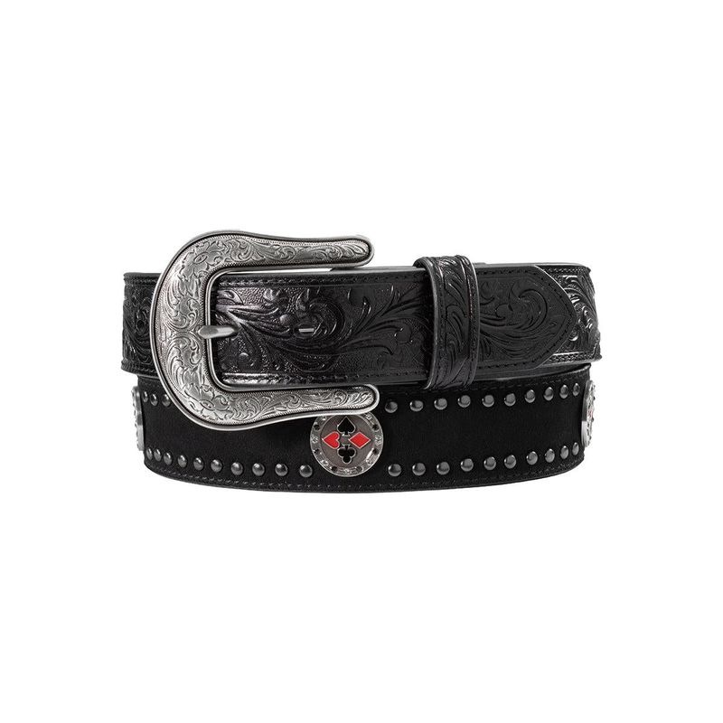 Nocona Women's Poker Chip Concho Belt - Black