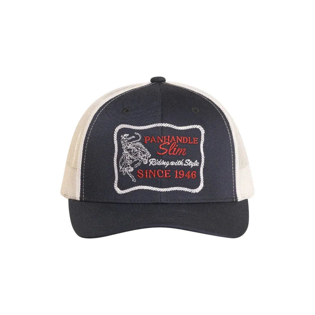 Panhandle Slim Rope Stitch Curved Brim Cap - Navy Blue