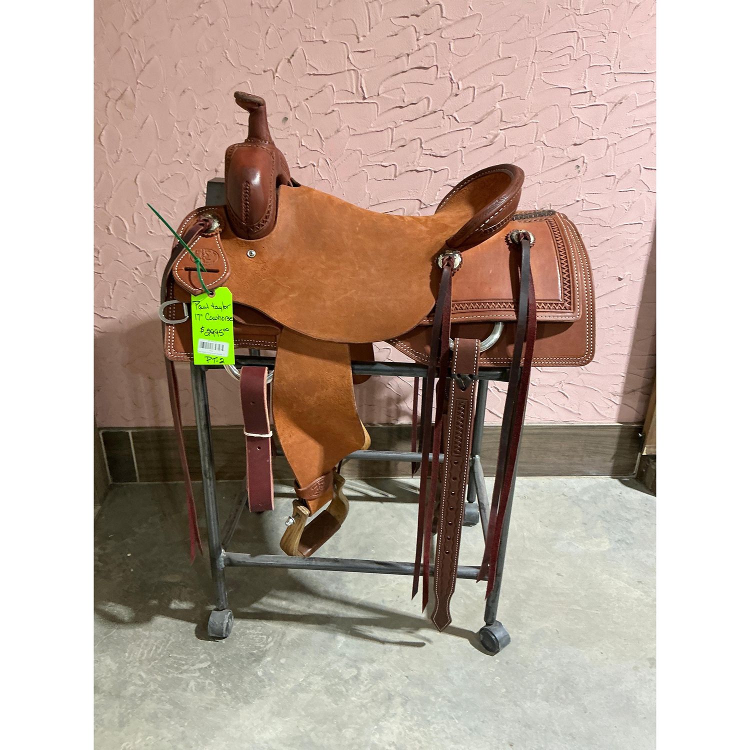 Paul Taylor 17” Cowhorse Saddle - 2