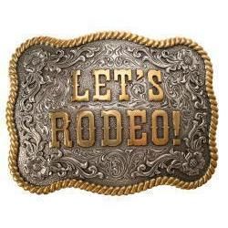 Nocona Men's Rectangle Let's Rodeo Buckle