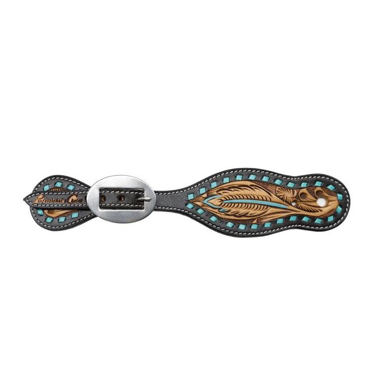 Professional's Choice Women's Turquoise Feather Spur Strap