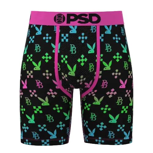 PSD Underwear PB Emblem Boxer Brief - Black/ Mulicolored