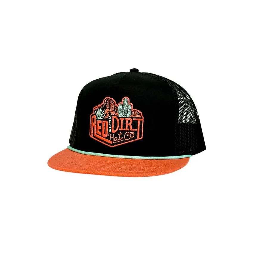 RDHC Agave 5 Panel Cap- Coral/Mint