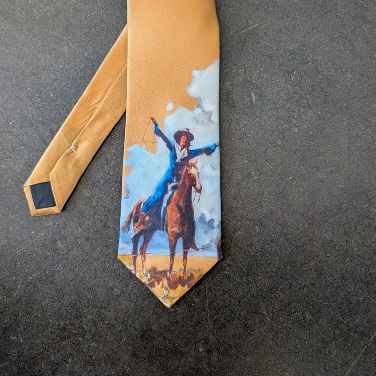 Renee Gould Flores La Due Silk Tie - Gold