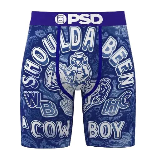 PSD Underwear Whiskey Bent Cowboy Boxer Brief - Blue/White