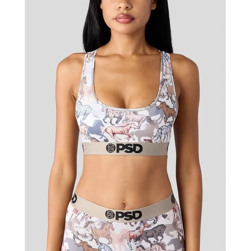 PSD Underwear Women's Hooey Wild Horses Sports Bra - Multicolour