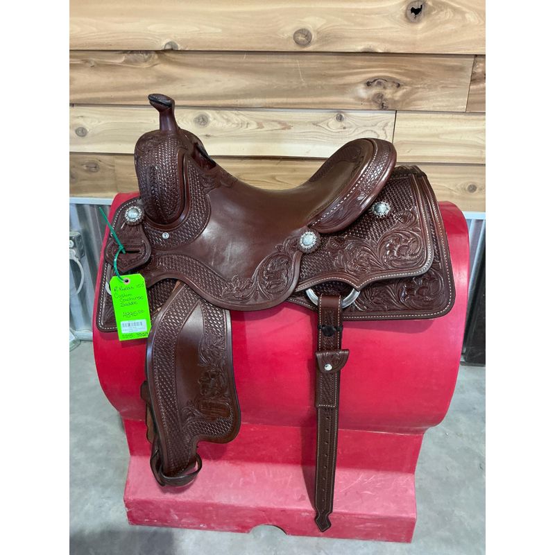 R. Ruelas Custom 15.5" Cowhorse Saddle 3229
