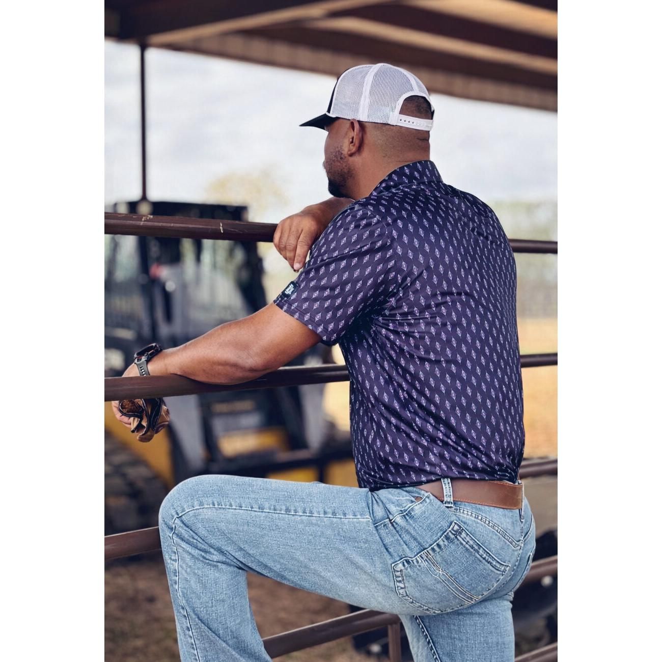 Red Dirt Hat Co. Short Sleeve Polo Shirt - Diamond