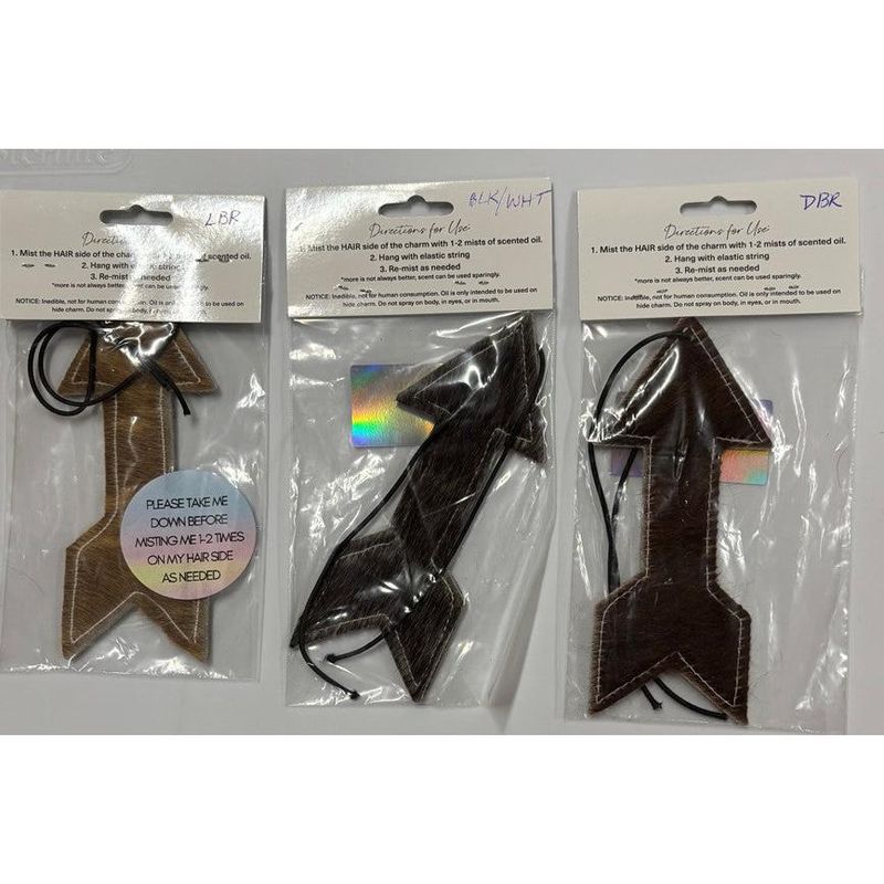 ReSCENTit Arrow Cowhide Car Charm Air Freshener - Multiple Colors