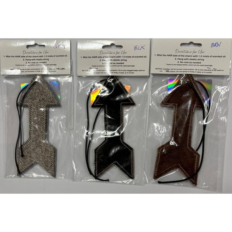 ReSCENTit Arrow Cowhide Car Charm Air Freshener - Multiple Colors