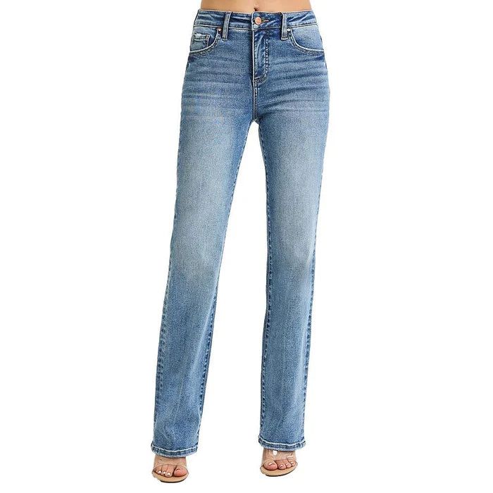 Risen Women's Tummy Control High Rise Straight Jeans - Medium - PS21354
