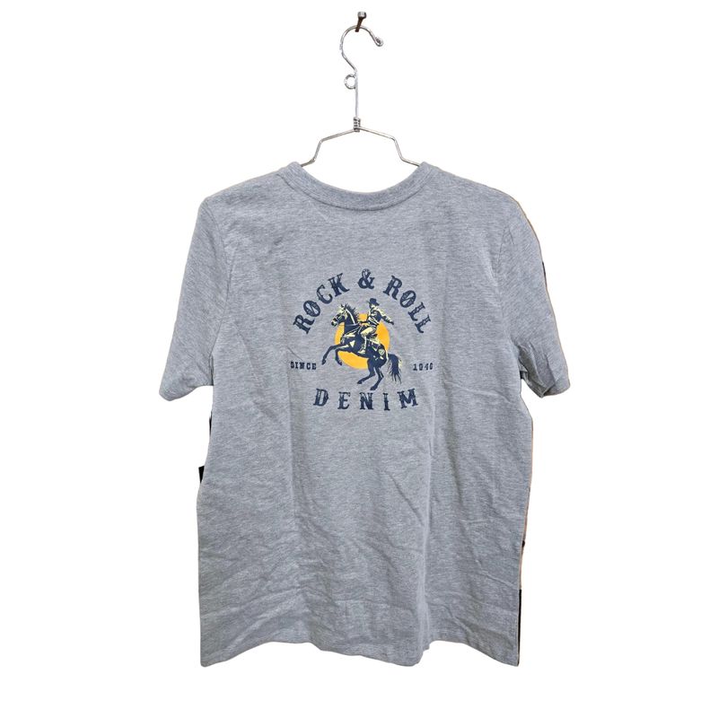 Rock &amp; Roll Boy's Bronco Rider Graphic Tee Shirt - Steel