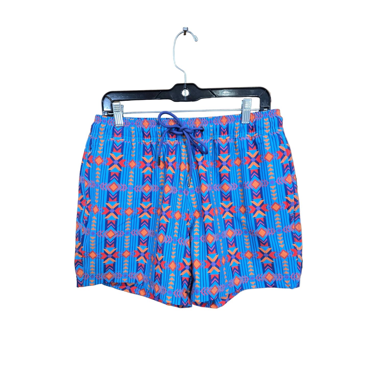 Rock &amp; Roll Men's Aztec w/Lining Swim Volley Trunks - Sapphire