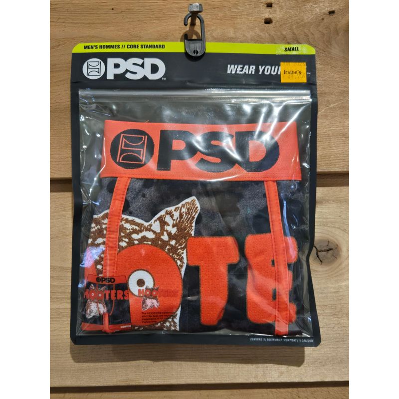 PSD Underwear Hooters Uni Blk Boxer Brief - Black/Grey/Orange/White/Brown