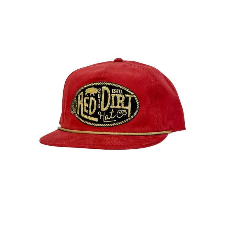 RDHC Ole Hondo Flat Bill 5 Panel Cap- Red/Gold