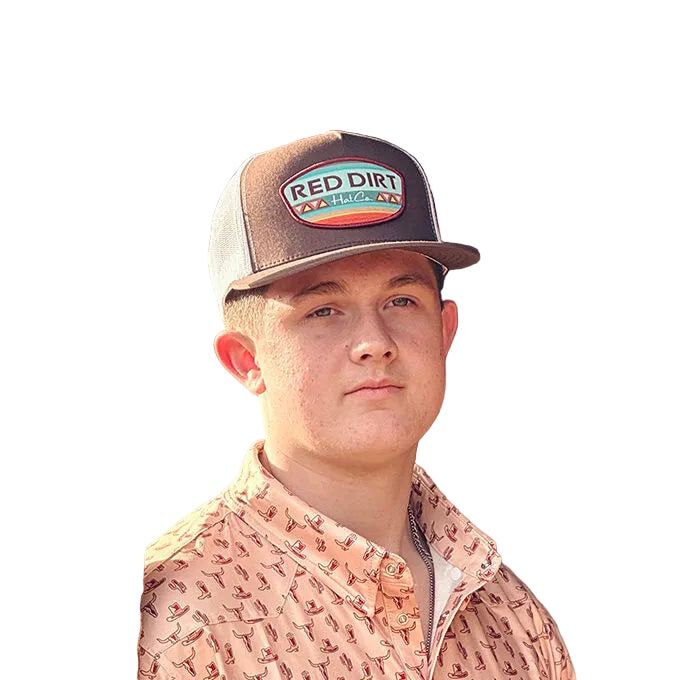 Red Dirt Hat Co. Part Time 5 Panel Cap - Brown/White