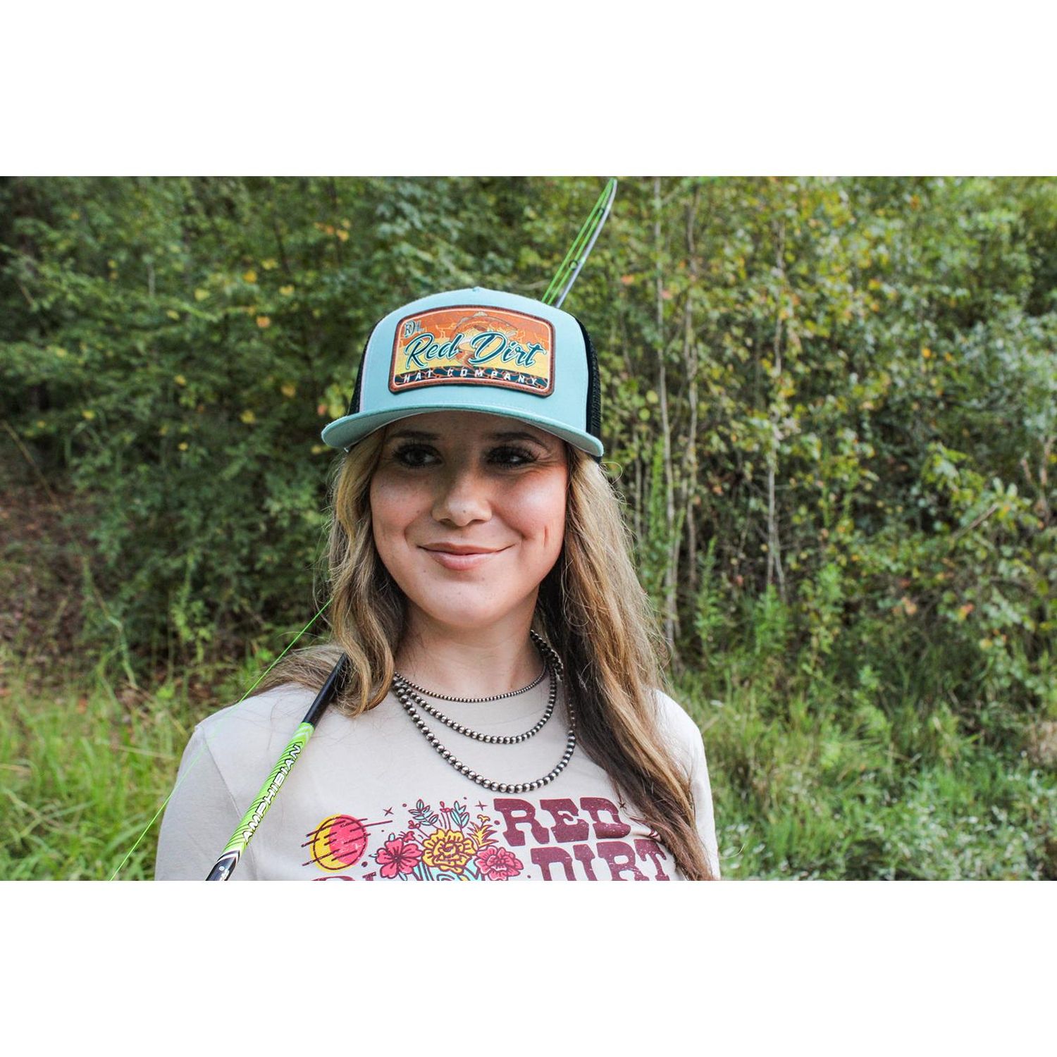 Red Dirt Hat Co. Red Fish 5 Panel Cap - Turquoise/Black