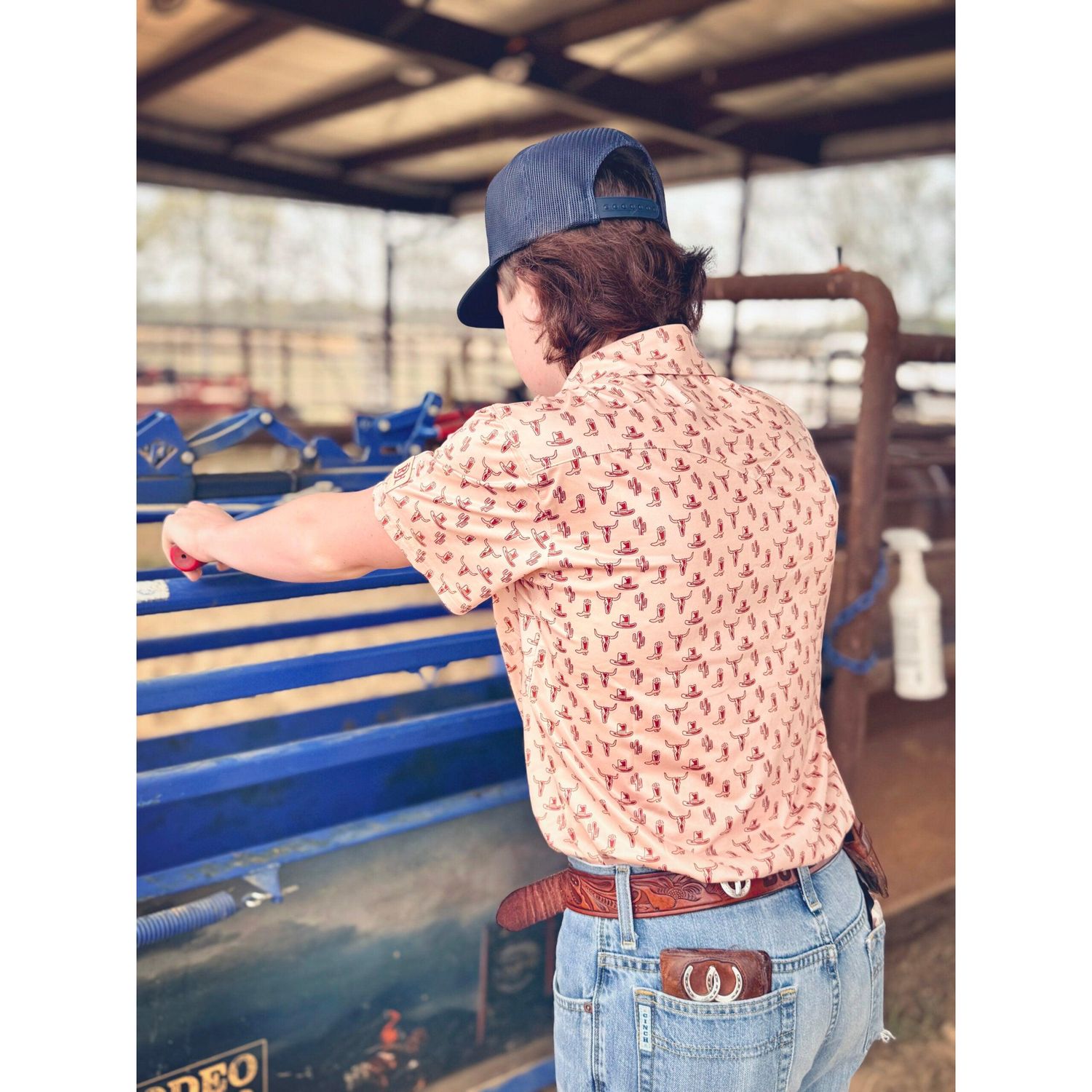 Red Dirt Hat Co. Short Sleeve Polo Shirt- Wild West