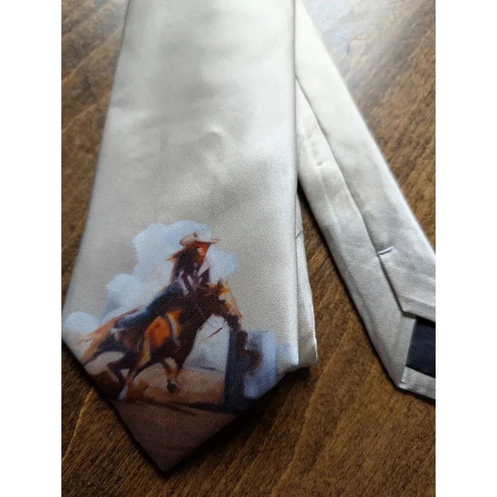 Renee Gould Barrel Racer Silk Tie - Champagne