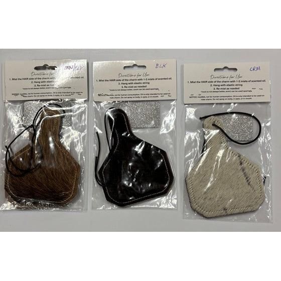 ReSCENTit Cow Ear Tag Cowhide Car Charm Air Freshener - Multiple Colors