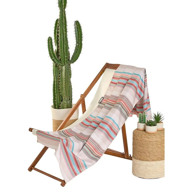 Rock &amp; Roll Stripe Micro Fiber Towel - Tan