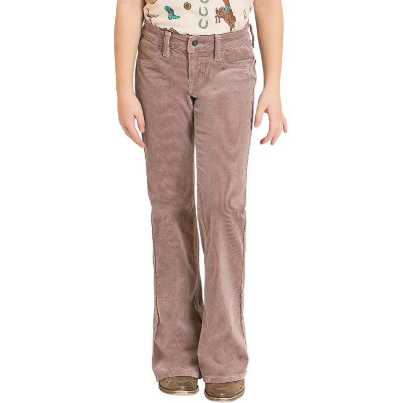 Rock &amp; Roll Girl's Corduroy Flare Jeans - Mauve
