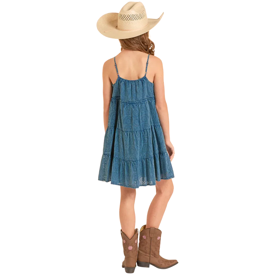 Rock &amp; Roll Girl's Eyelet Dress - Multiple Colours