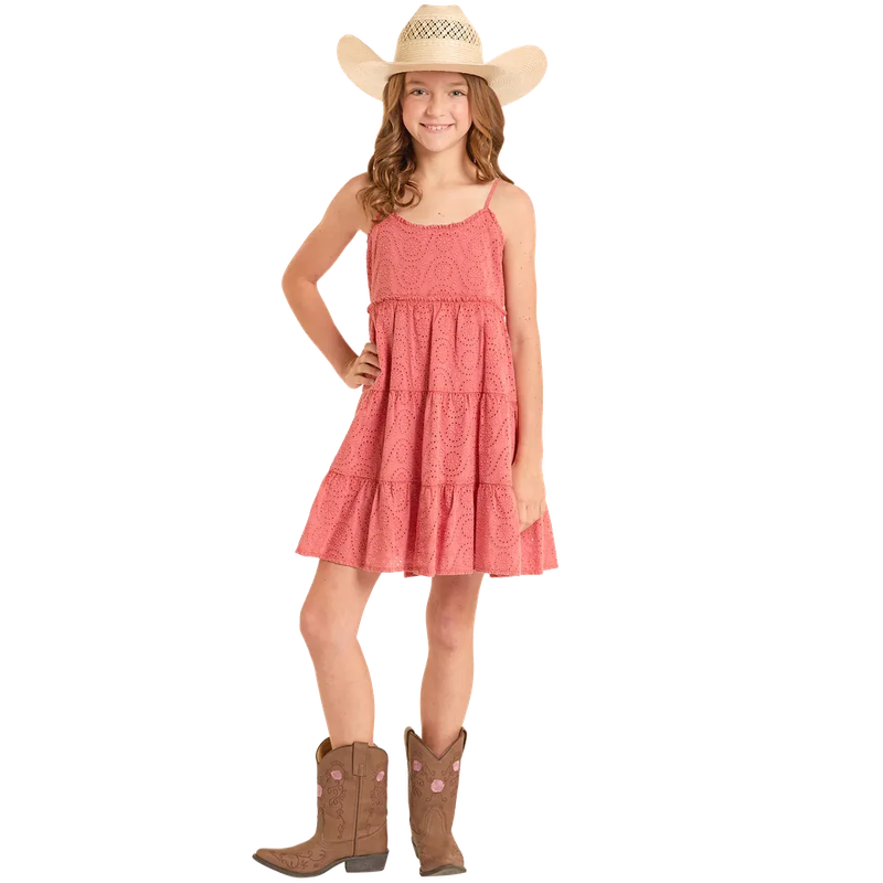 Rock &amp; Roll Girl's Eyelet Dress - Multiple Colours