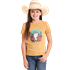 Rock &amp; Roll Girl's Graphic Short Sleeve Tee Shirt - Gold