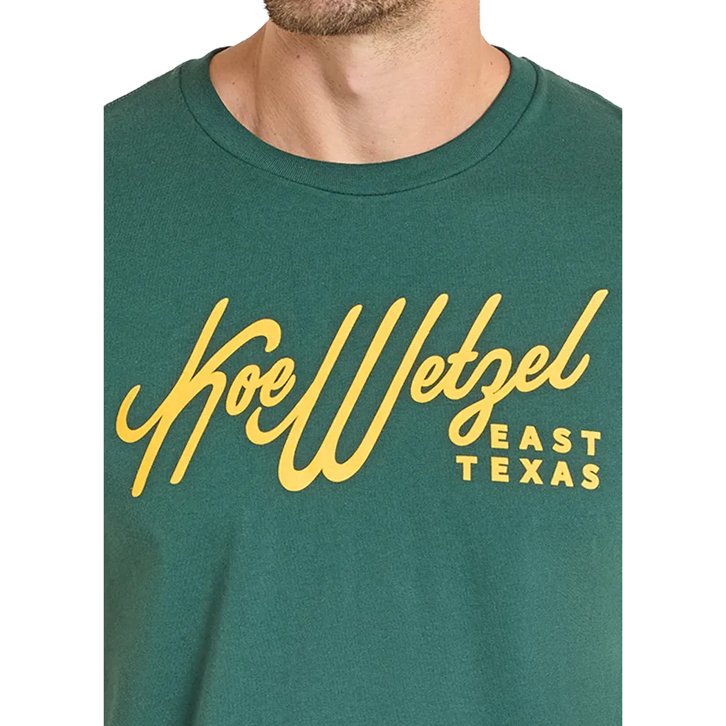 Rock &amp; Roll Men's Koe Wetzel East Texas Short Sleeve Tee Shirt - Green