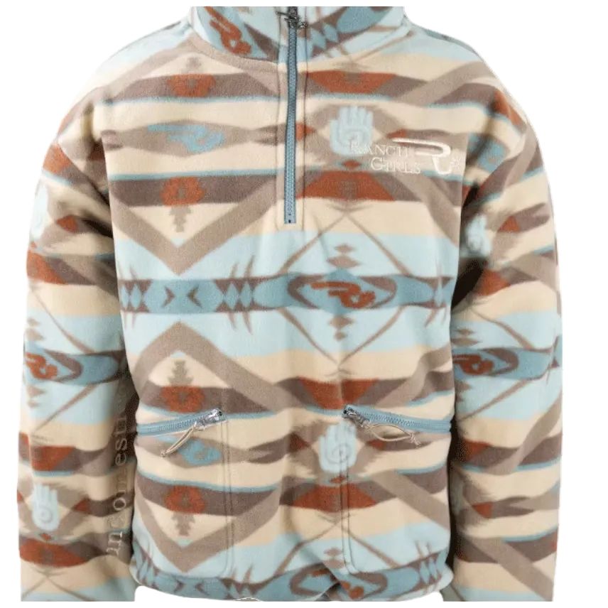 RG Women's Polar Fleece Lainey Zip Up Top - Desert Ice