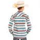 Rock &amp; Roll Boy's Aztec Serape Stripe Printed Long Sleeve Shirt - Teal