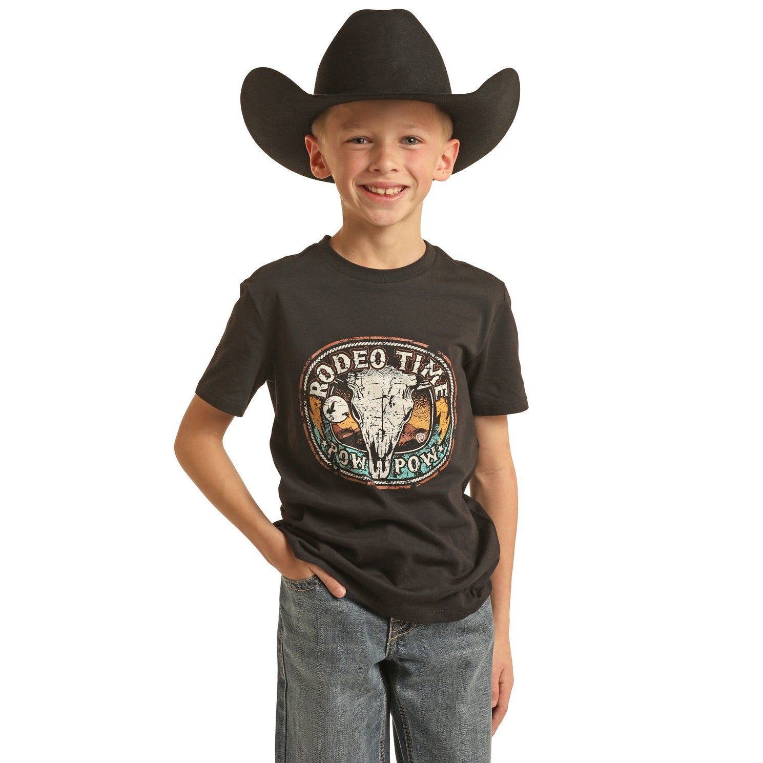Rock &amp; Roll Boy's Dale Graphic Tee - Black - BB21T03093
