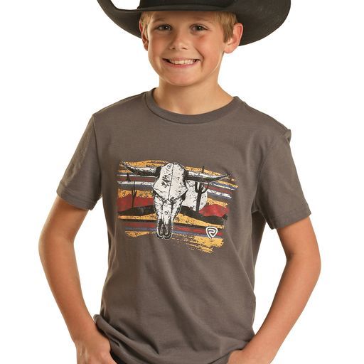 Rock &amp; Roll Boy's Graphic Tee - Grey - BB21T02280