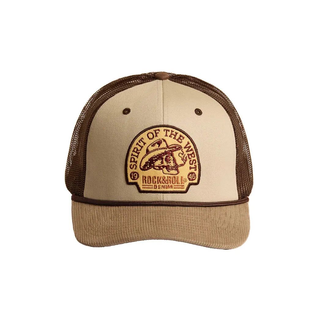 Rock &amp; Roll Spirit Of The West Patch Curved Bill Cap - Brown
