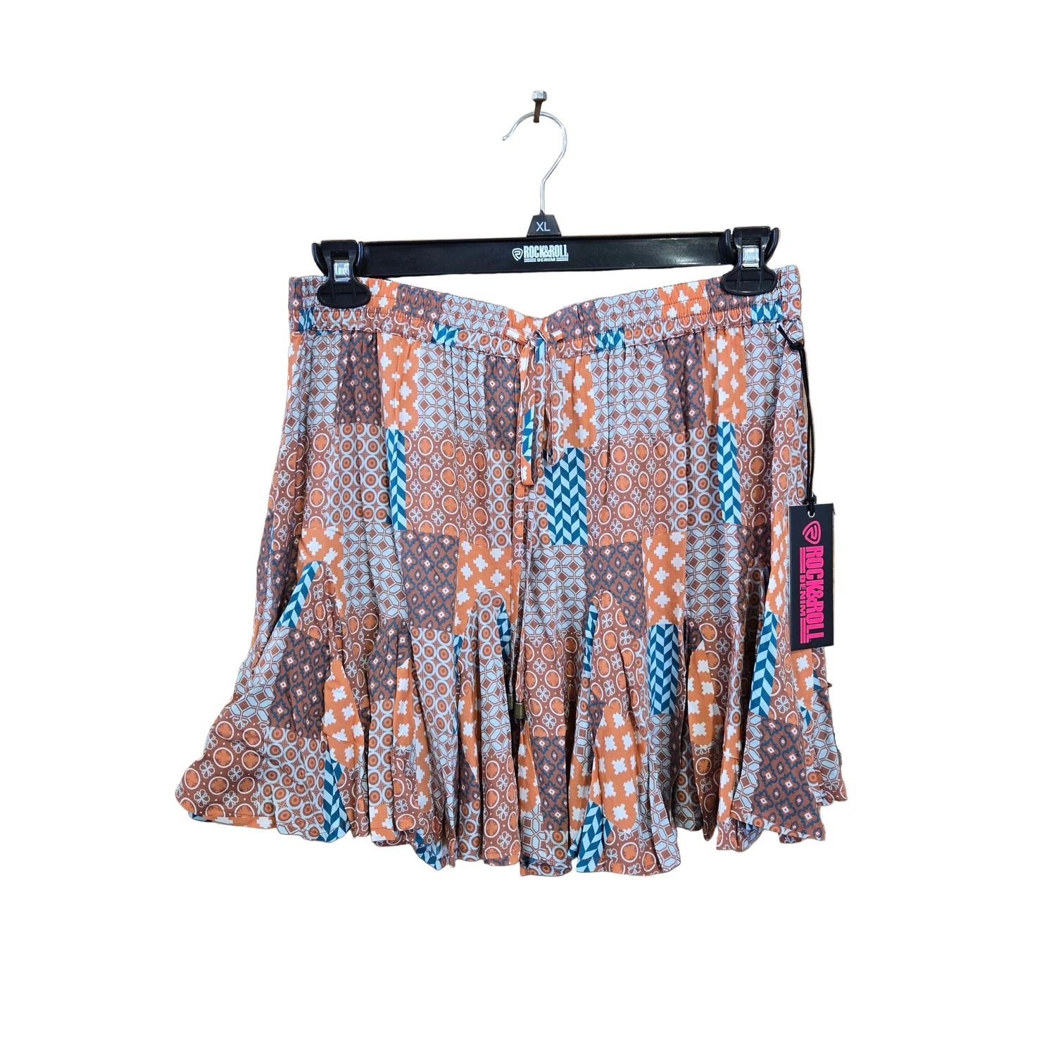 Rock &amp; Roll Women's Patch Print Mini Skirt - Rust