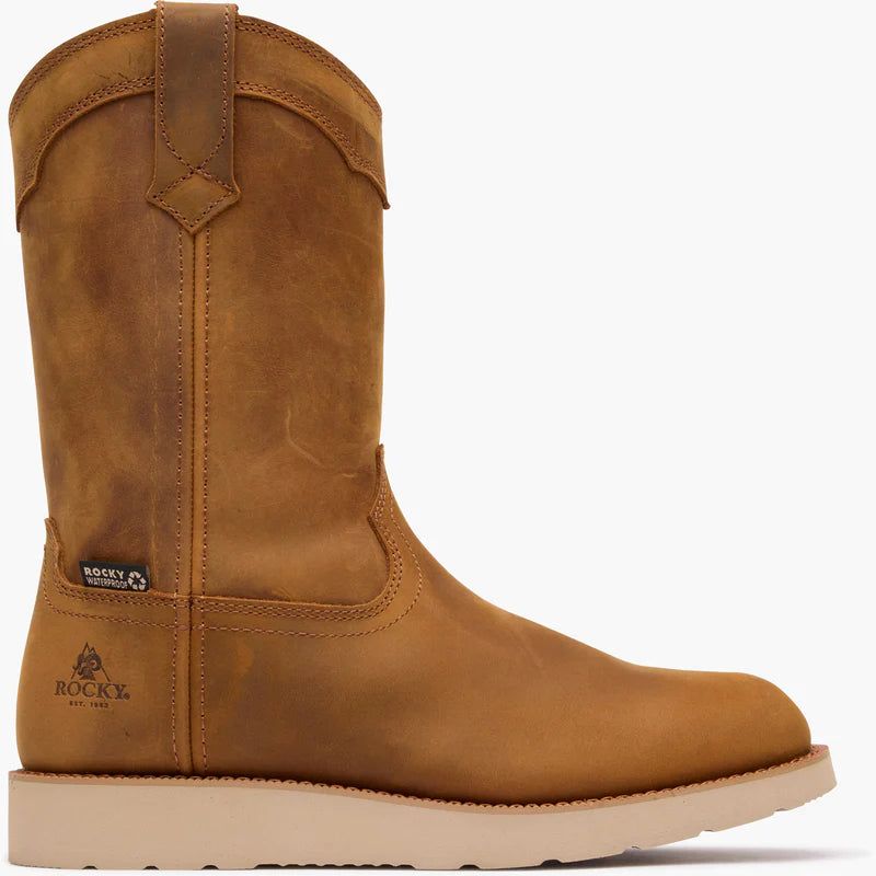 Rocky Men's Monocrepe Wedge 11" Waterproof Work Boots - Crazy Horse