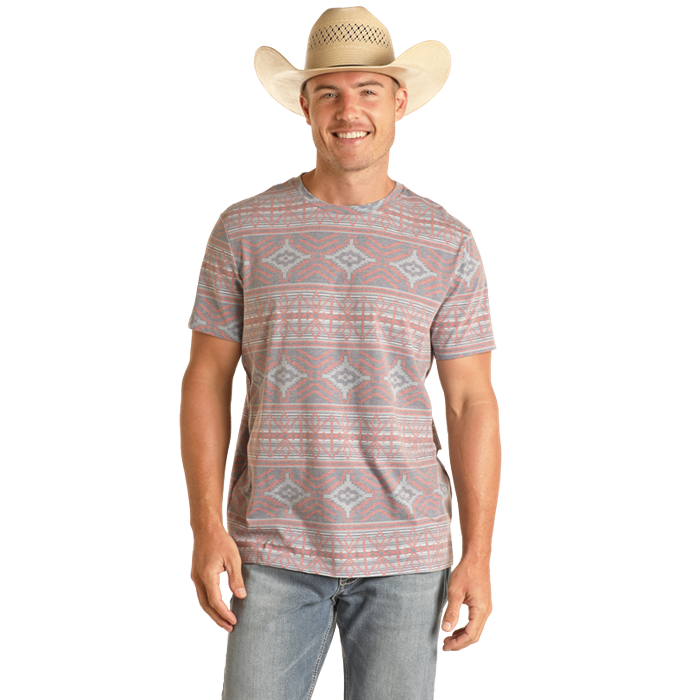 Rock &amp; Roll Unisex All Over Print Tee - Blue - RRUT21R1AM